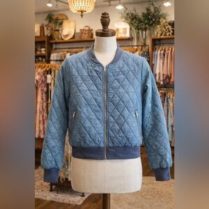 MINKPINK CHAMBRAY BOMBER JACKET
